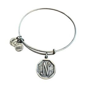 Alex and Ani Letter N Silver Initial Bracelet